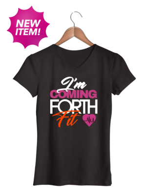 Coming Forth Fit V-Neck T-Shirt in Black