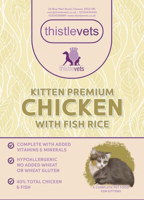Thistle Vets Kitten Chicken, Fish & Rice