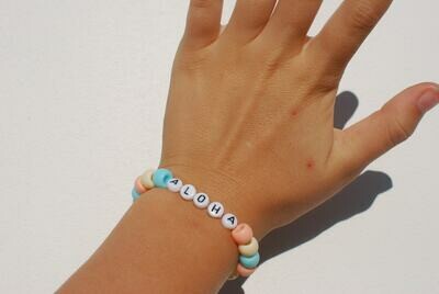 Aloha Vsco Pony Bead Bracelet