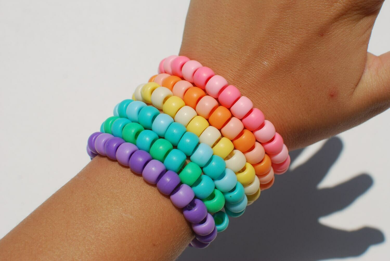 Ombre Pastel Pony Bead Bracelet
