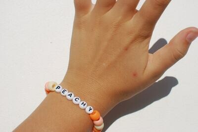 Vsco Peachy Pony Bead Bracelet