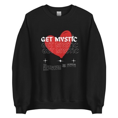 GET MYSTIC | Unisex Black Crewneck Sweatshirt