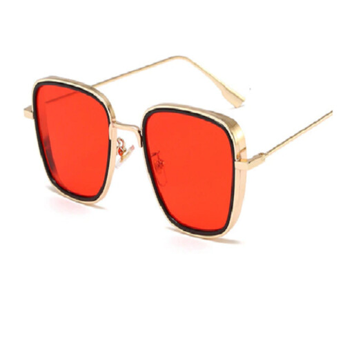 Luxury Kabir Singh India Movie Sunglasses Men Women Square Gold Frame