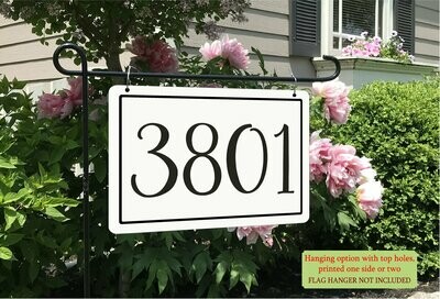 Custom Address Sign, Easy to Hang weather-resistant Aluminum, 8 x 12 house numbers,  Great House Warming Gift