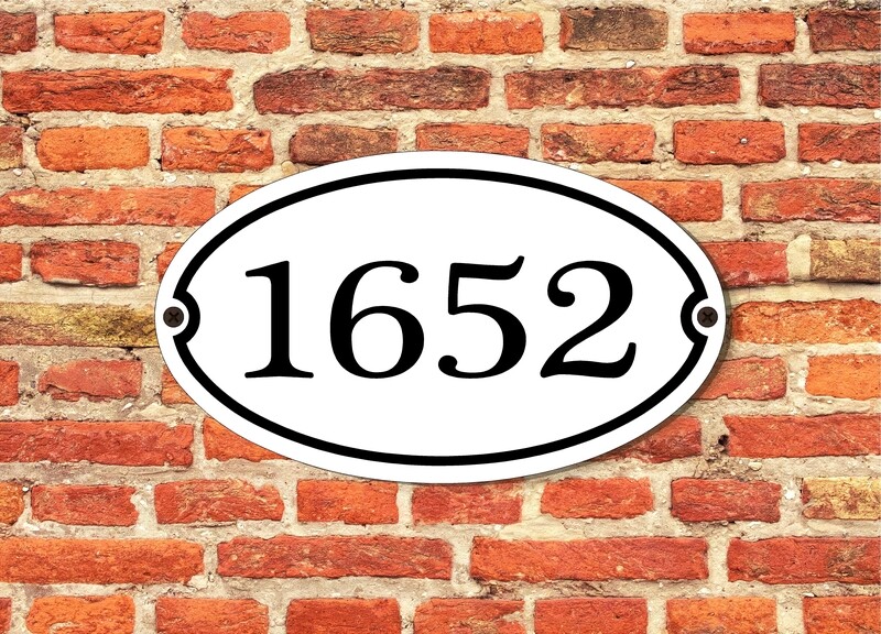 7 x 12&quot; Oval House Number Plaque