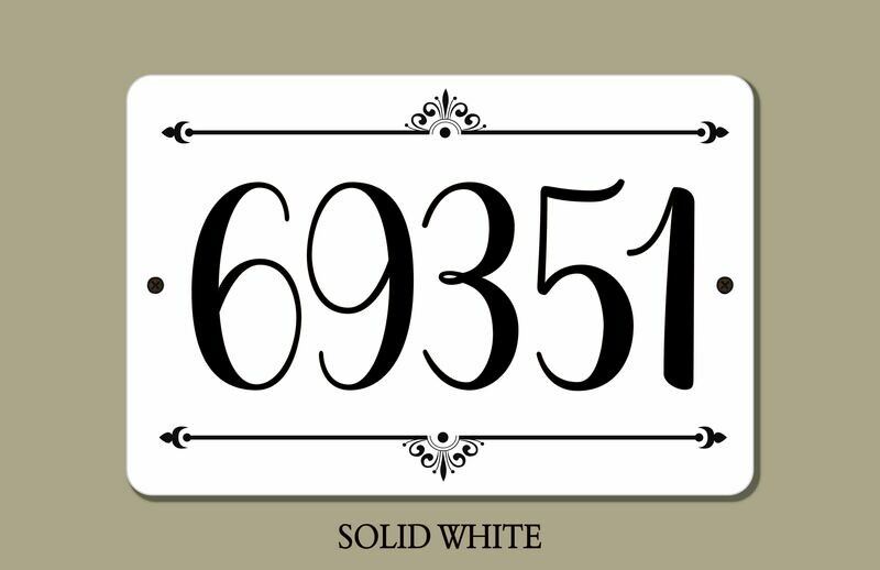 Metal Address Sign