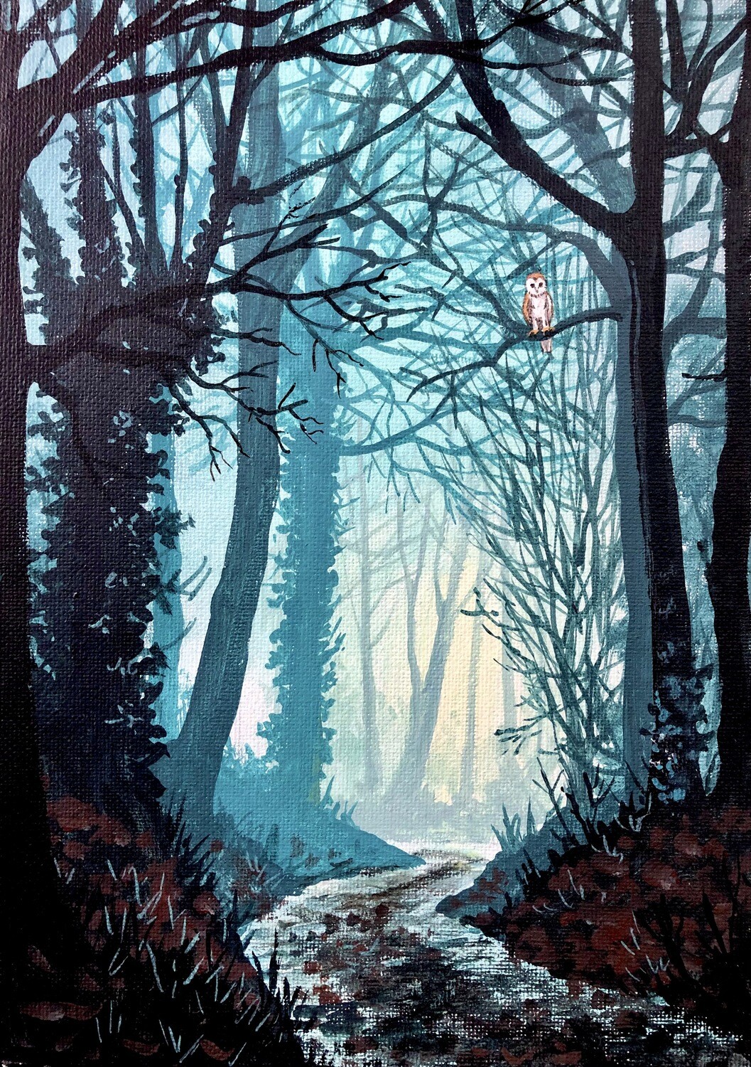 Eerie Forest in Acrylics