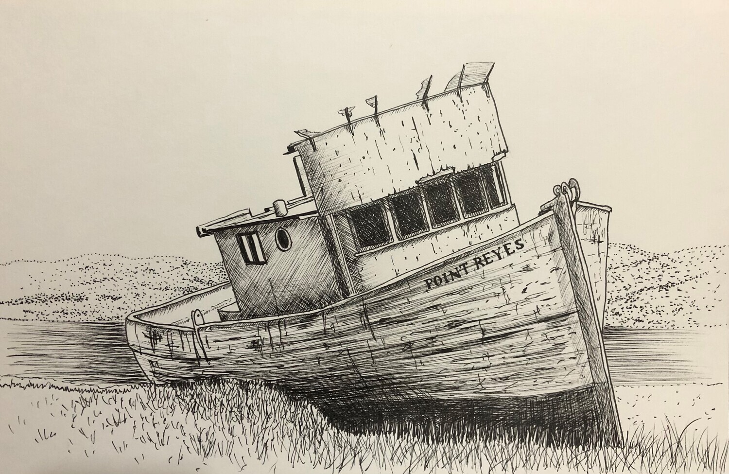 Old Fishing Boat in Pen