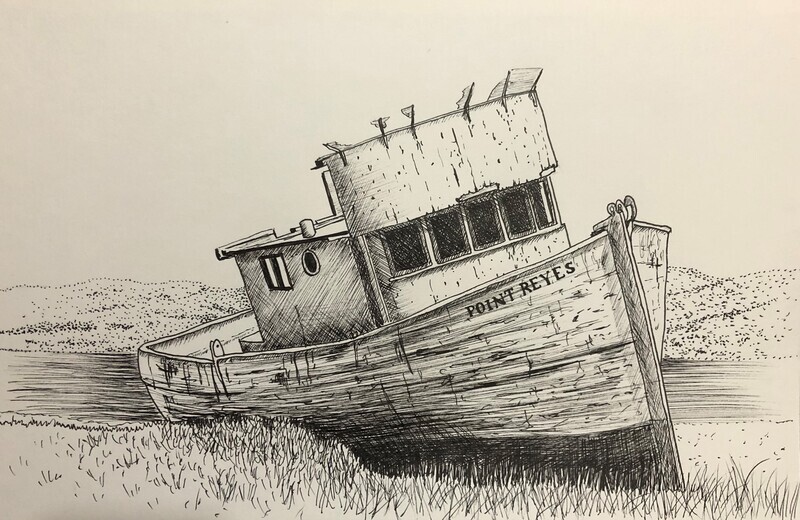 Old Fishing Boat in Pen