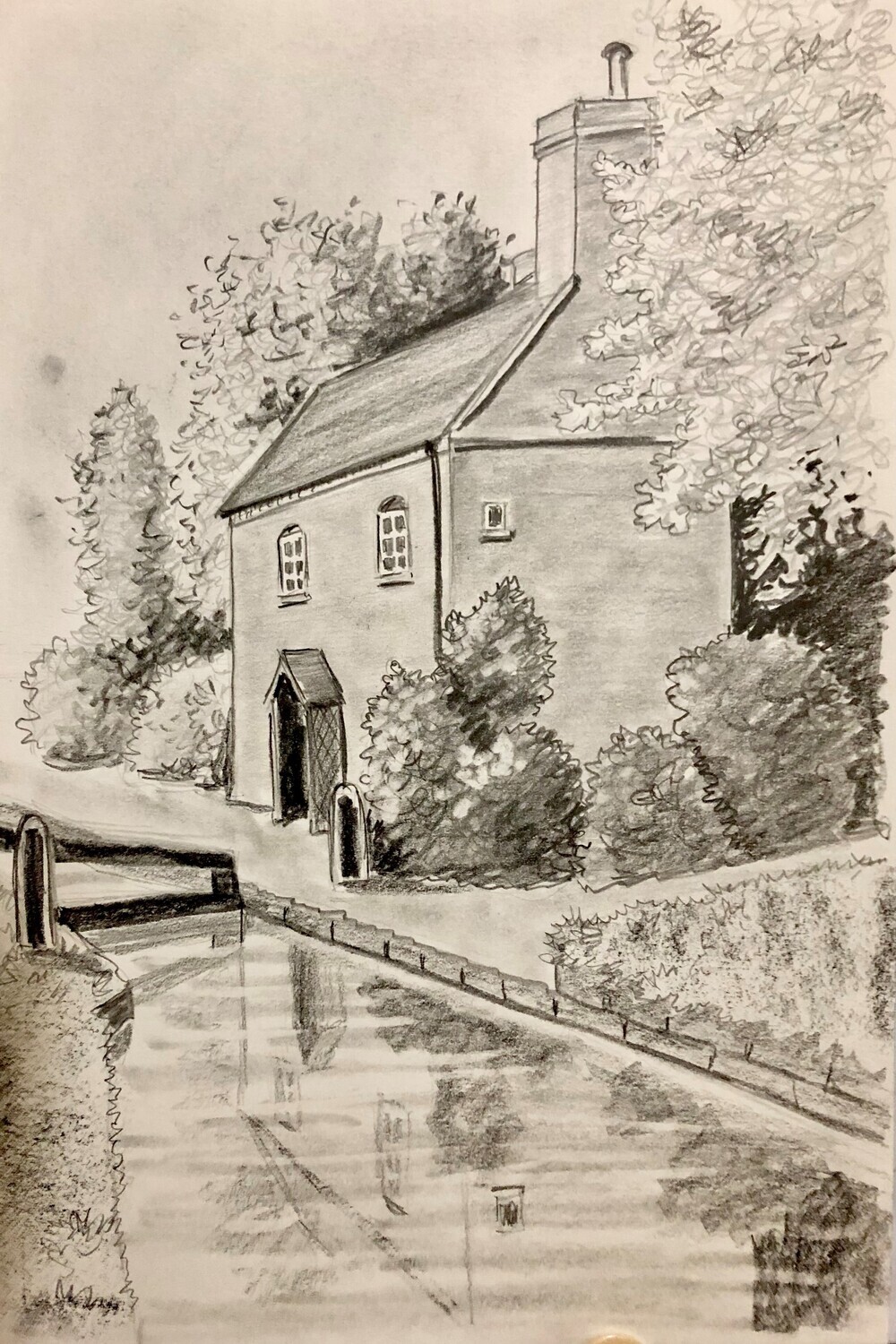 Lockkeeper&#39;s Cottage in Pencil