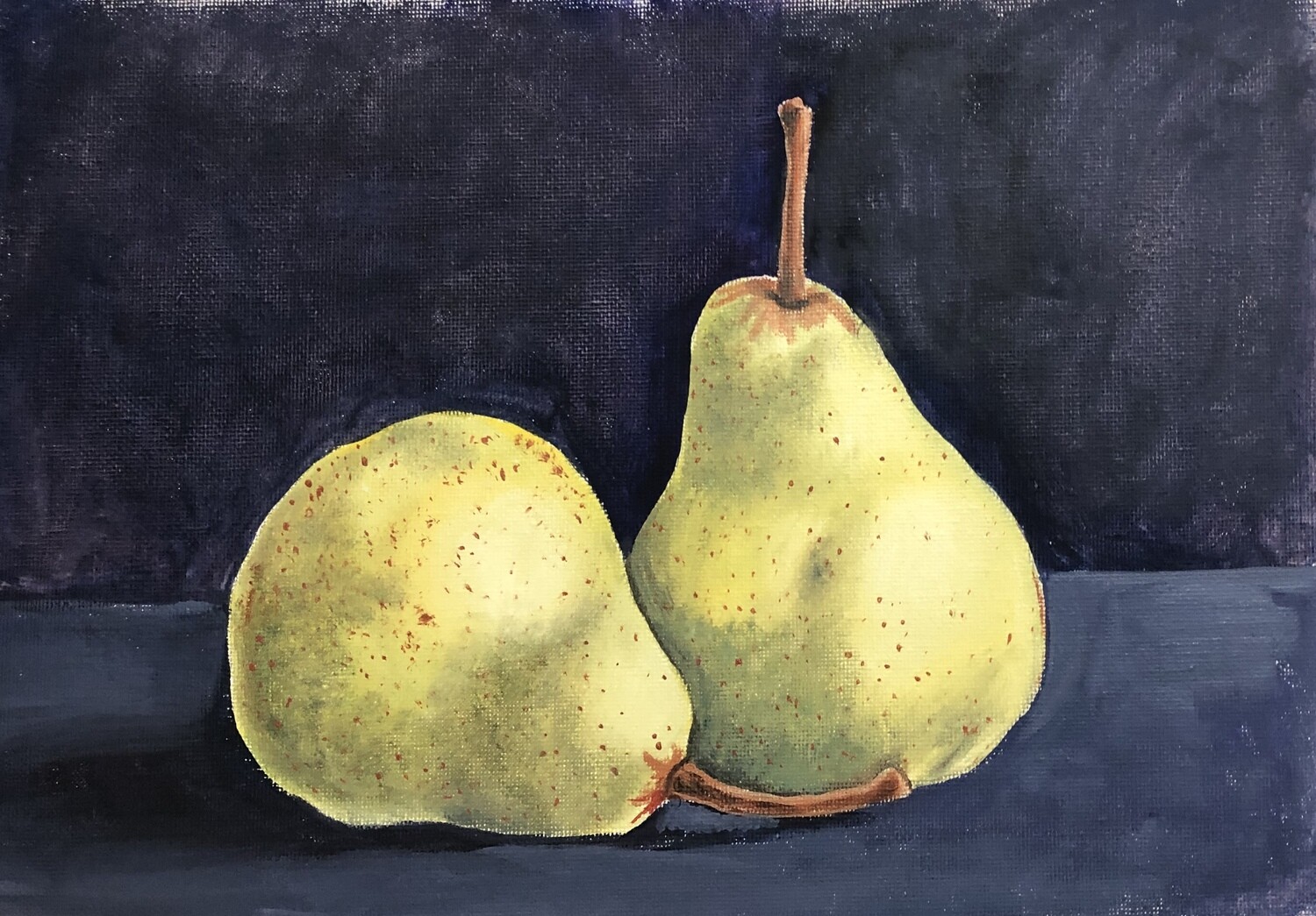 Still Life of Pears in Water Mixable Oils