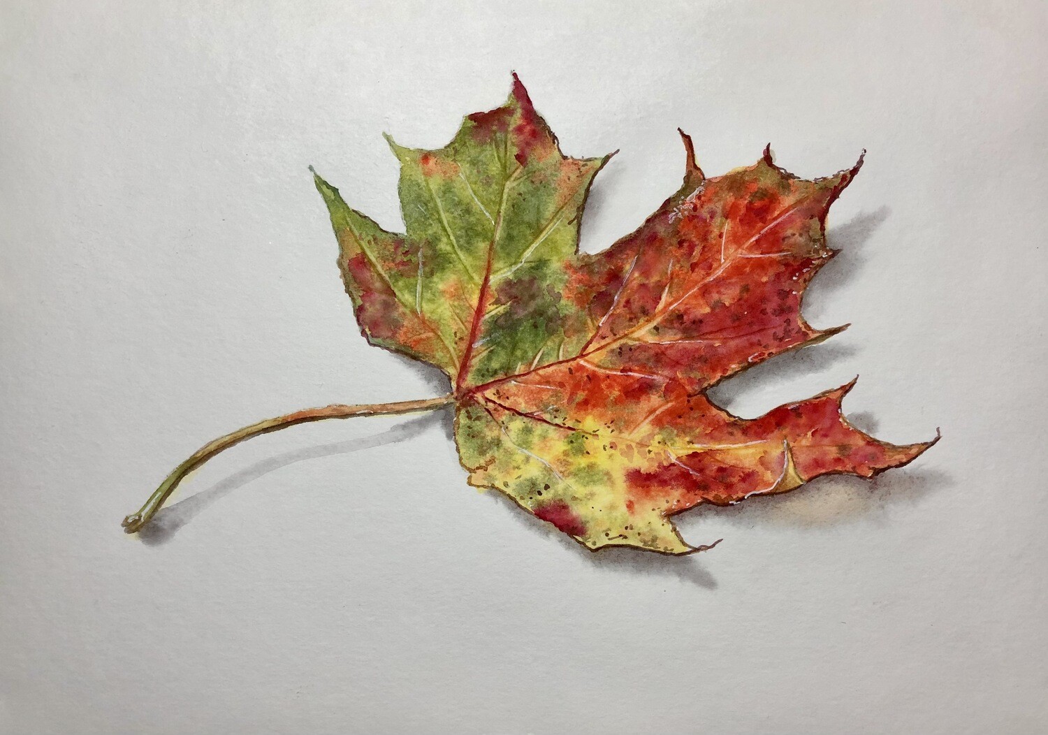 Autumn Leaf in Watercolour
