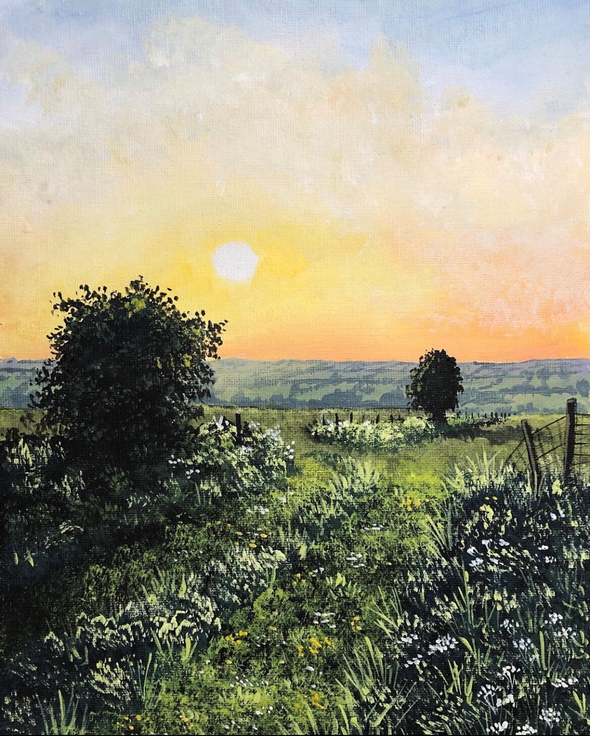 Rural View in Acrylics