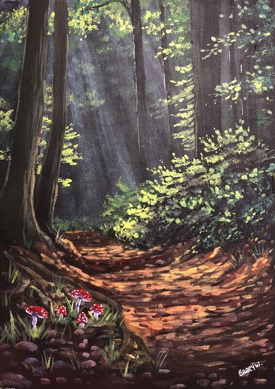 Misty Woodland in Acrylics