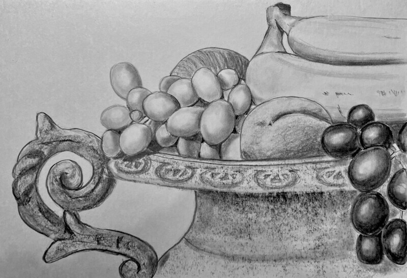 Fruit Bowl in Pencil