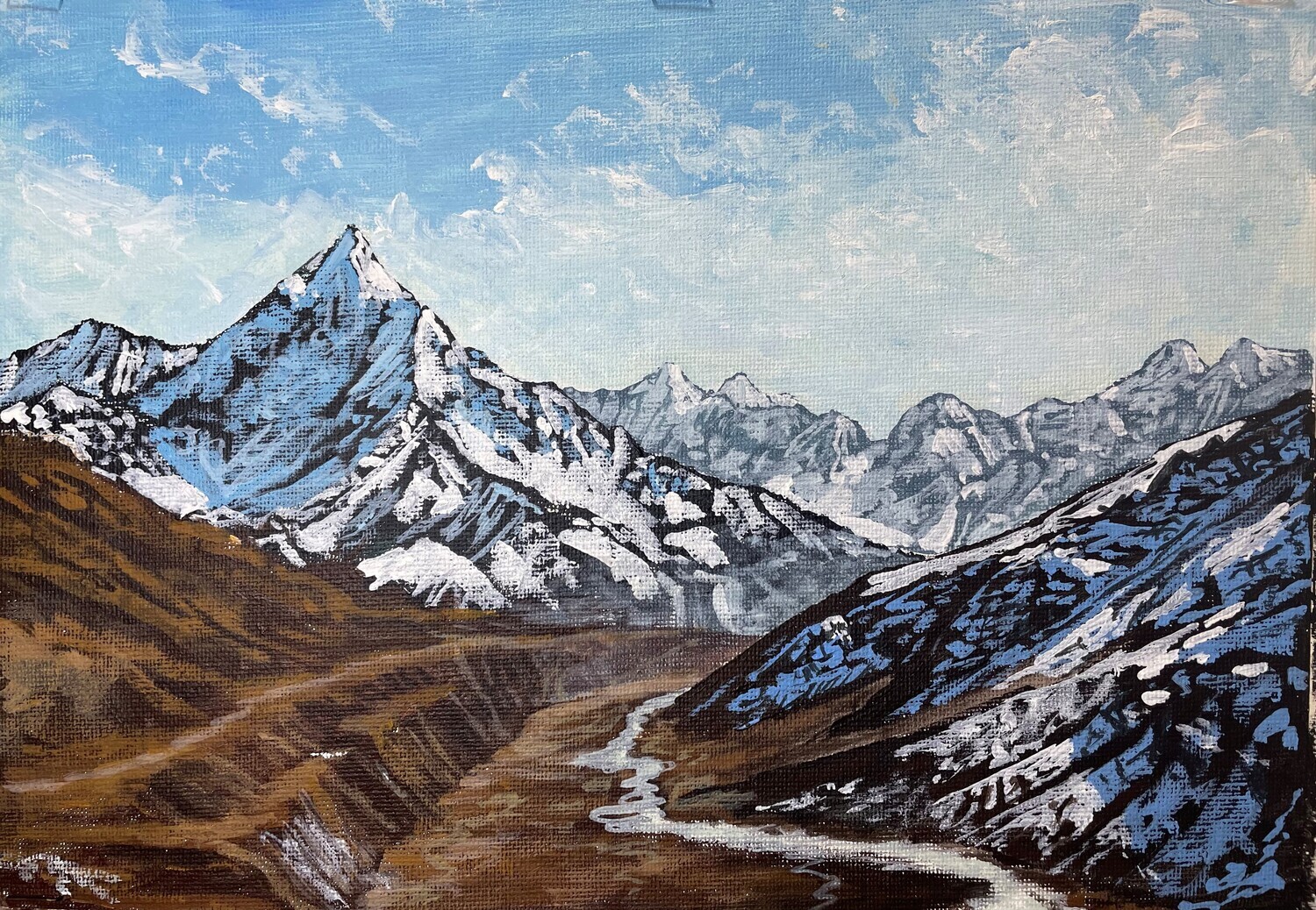 Ama Dablam in Acrylics