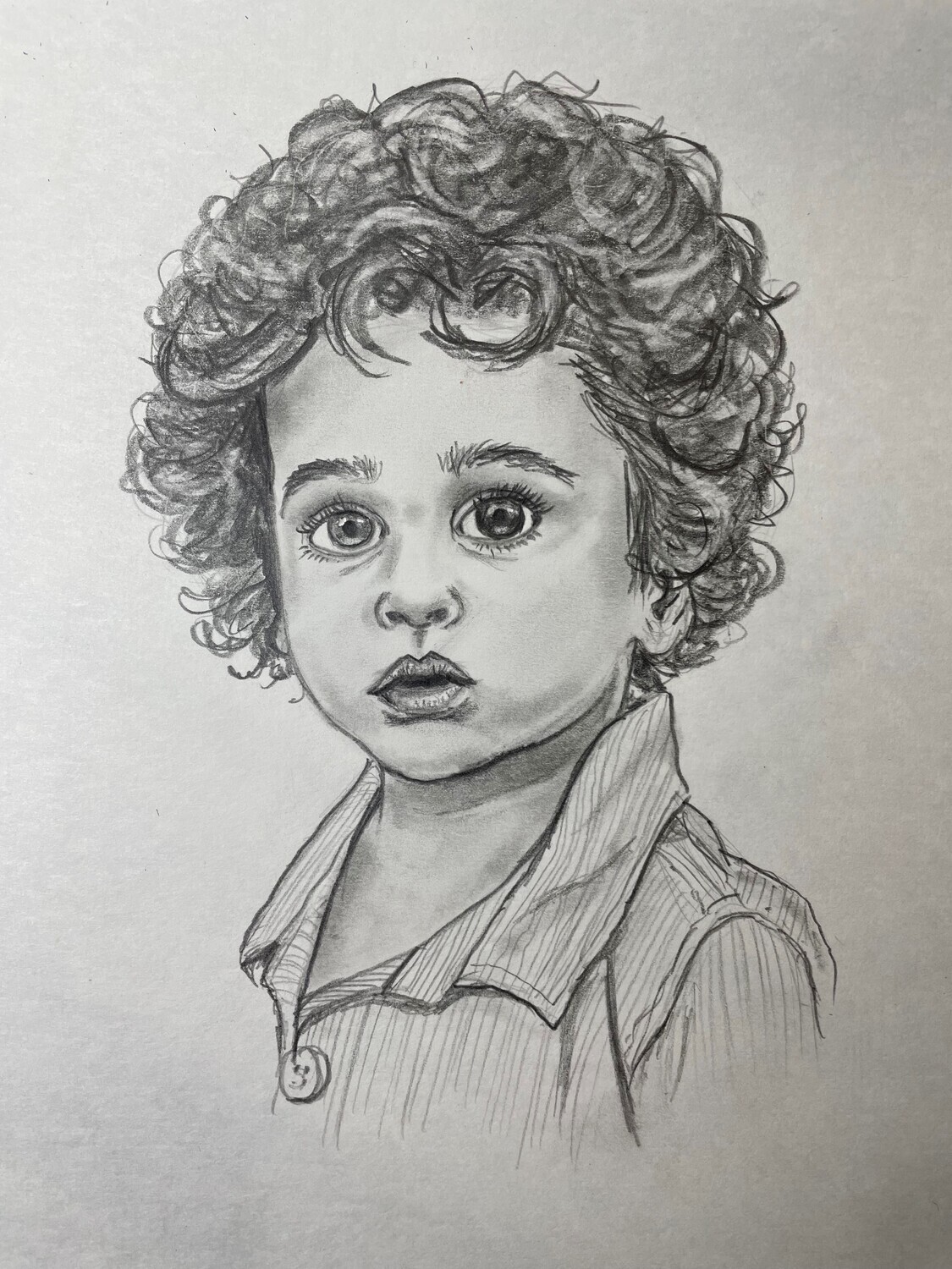 Portrait of a Child in Pencil
