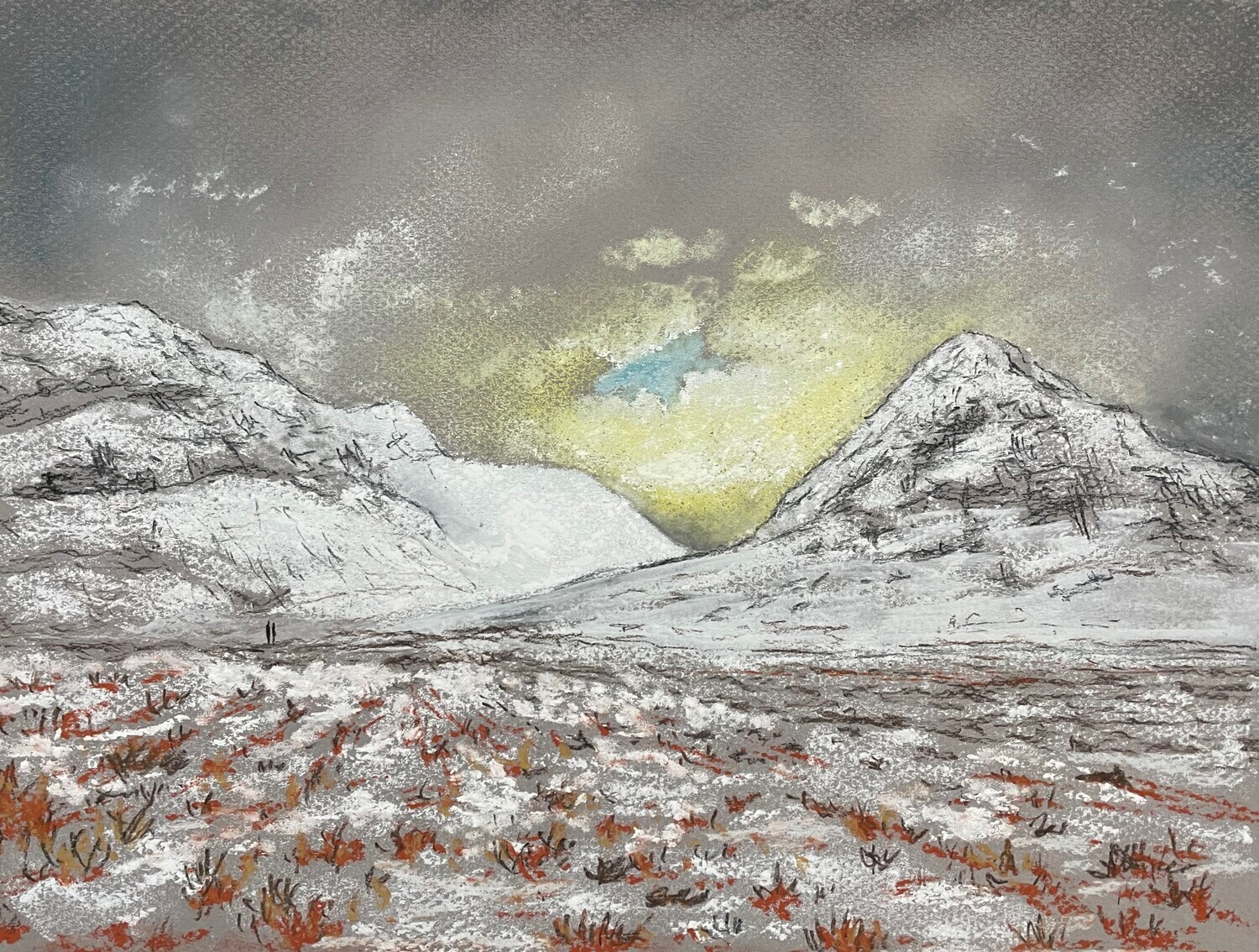 Snowy Glencoe in Pastels