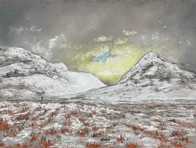 Snowy Glencoe in Pastels