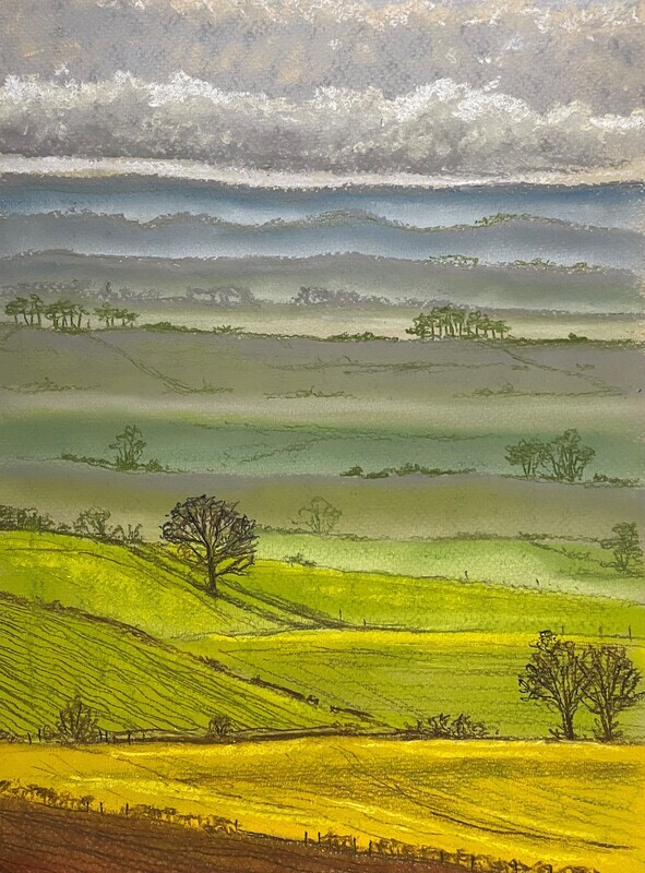 Rural View in Pastels