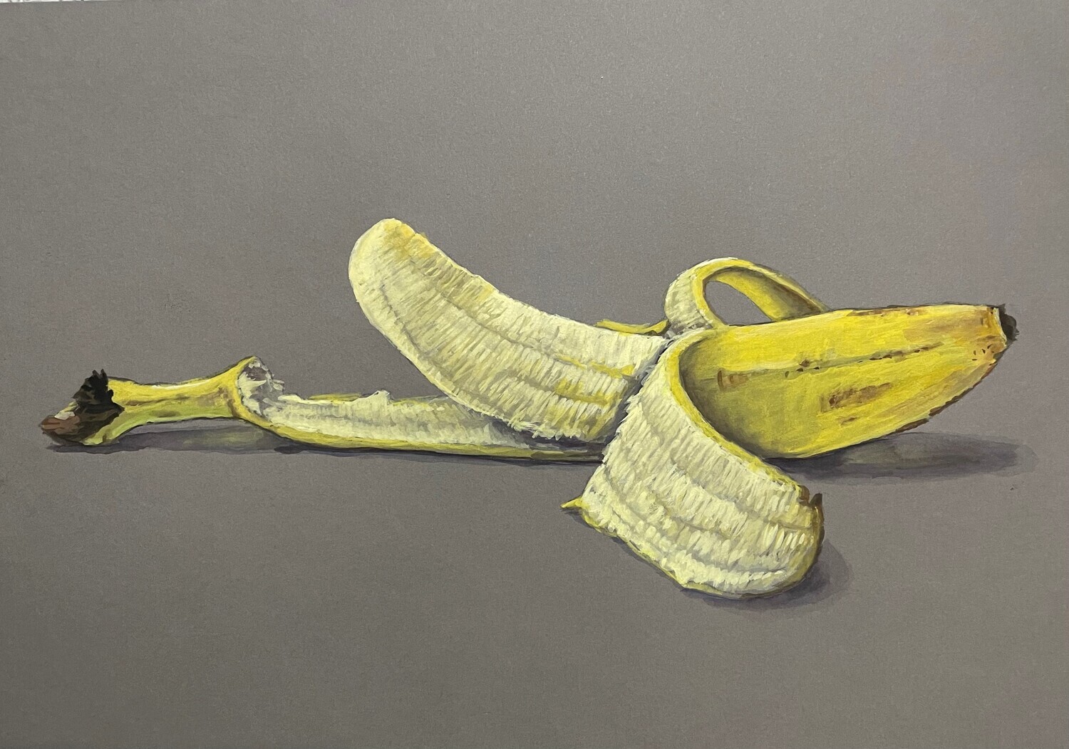 Half Peeled Banana in Gouache