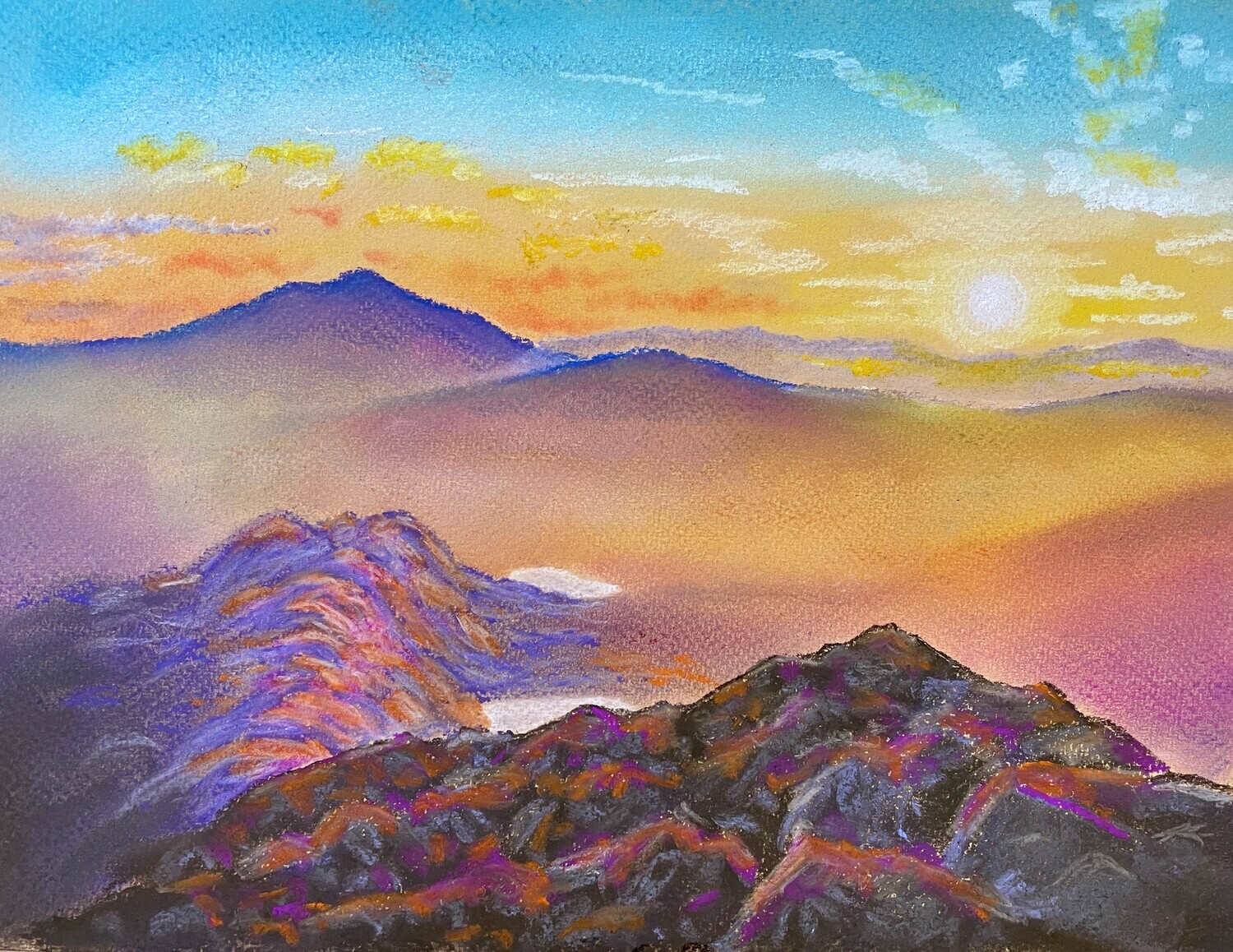 Crib Goch, Sunrise, in Pastels