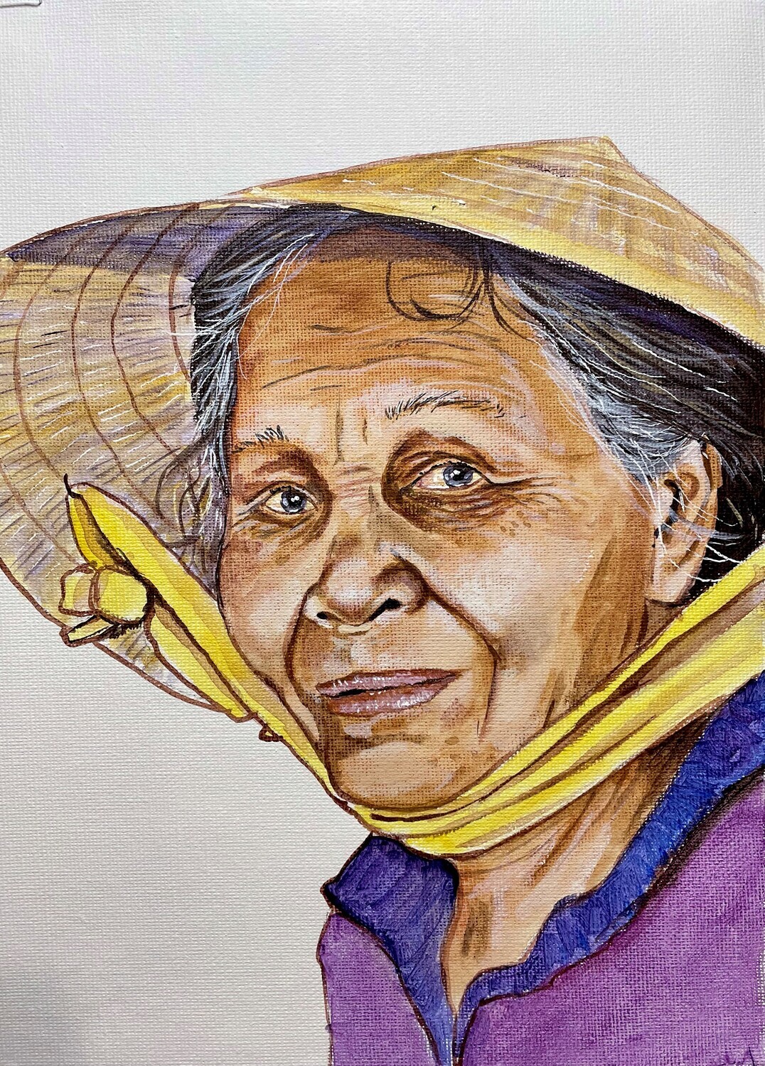 Portrait of a Woman in Acrylics