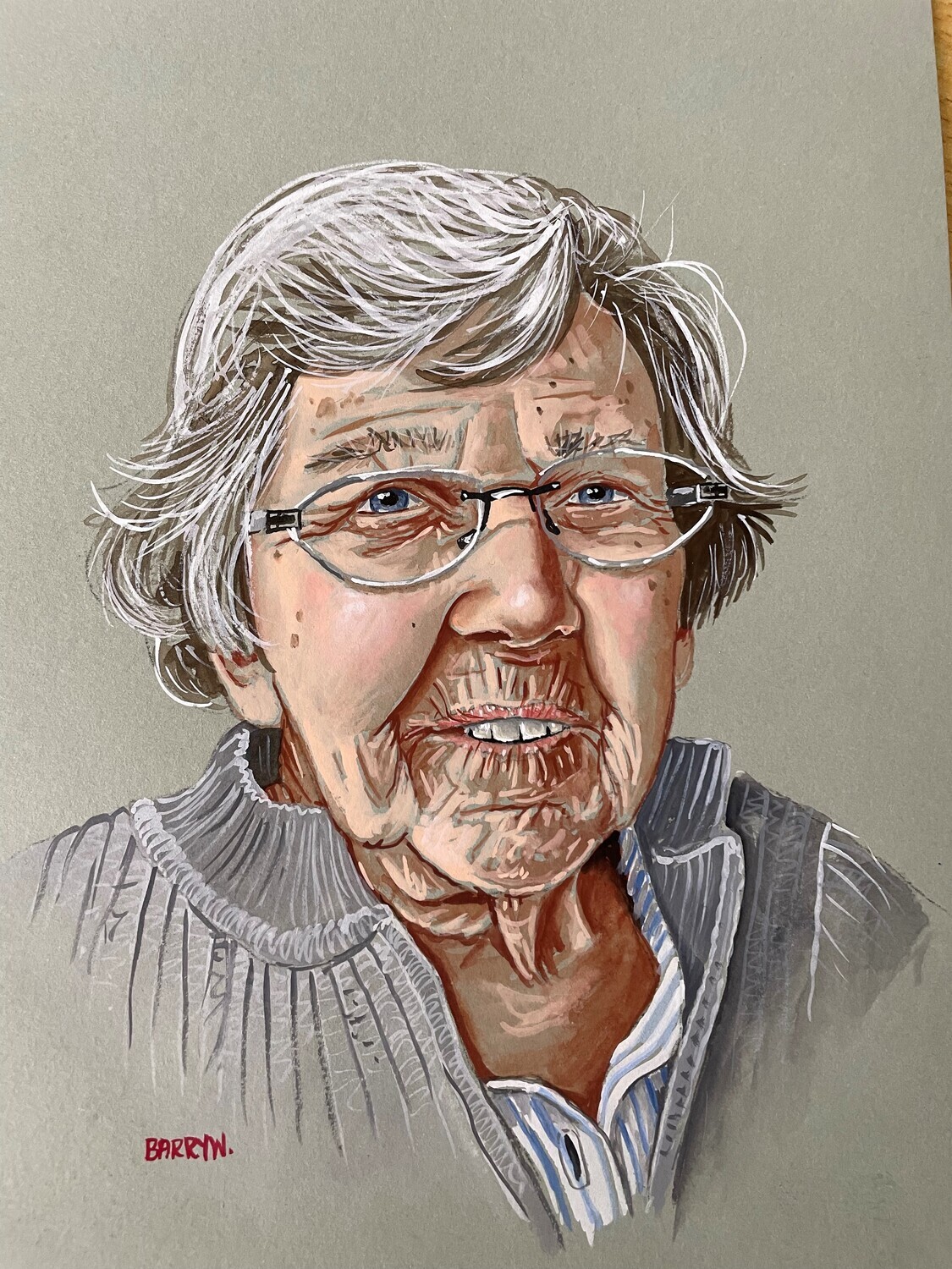 Portrait in Gouache