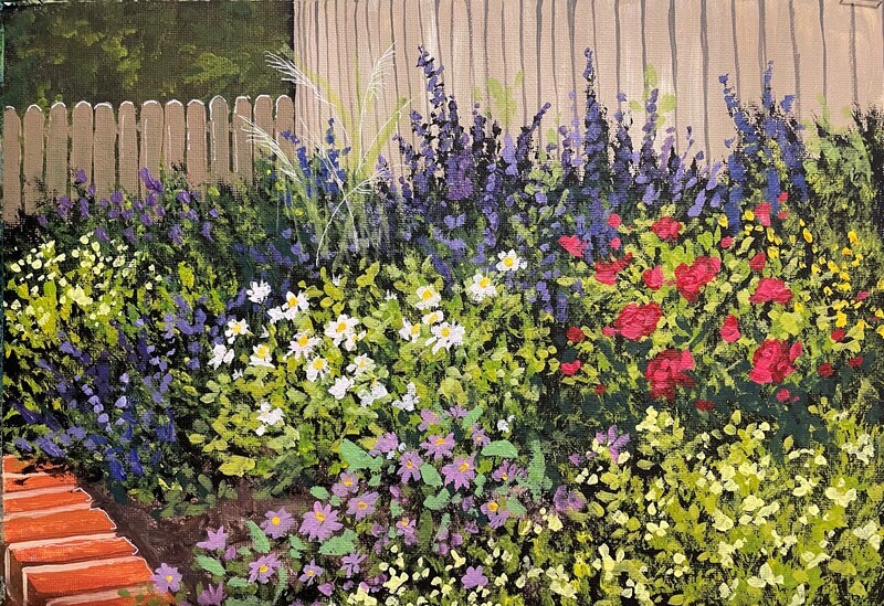 Flower Garden in Acrylics