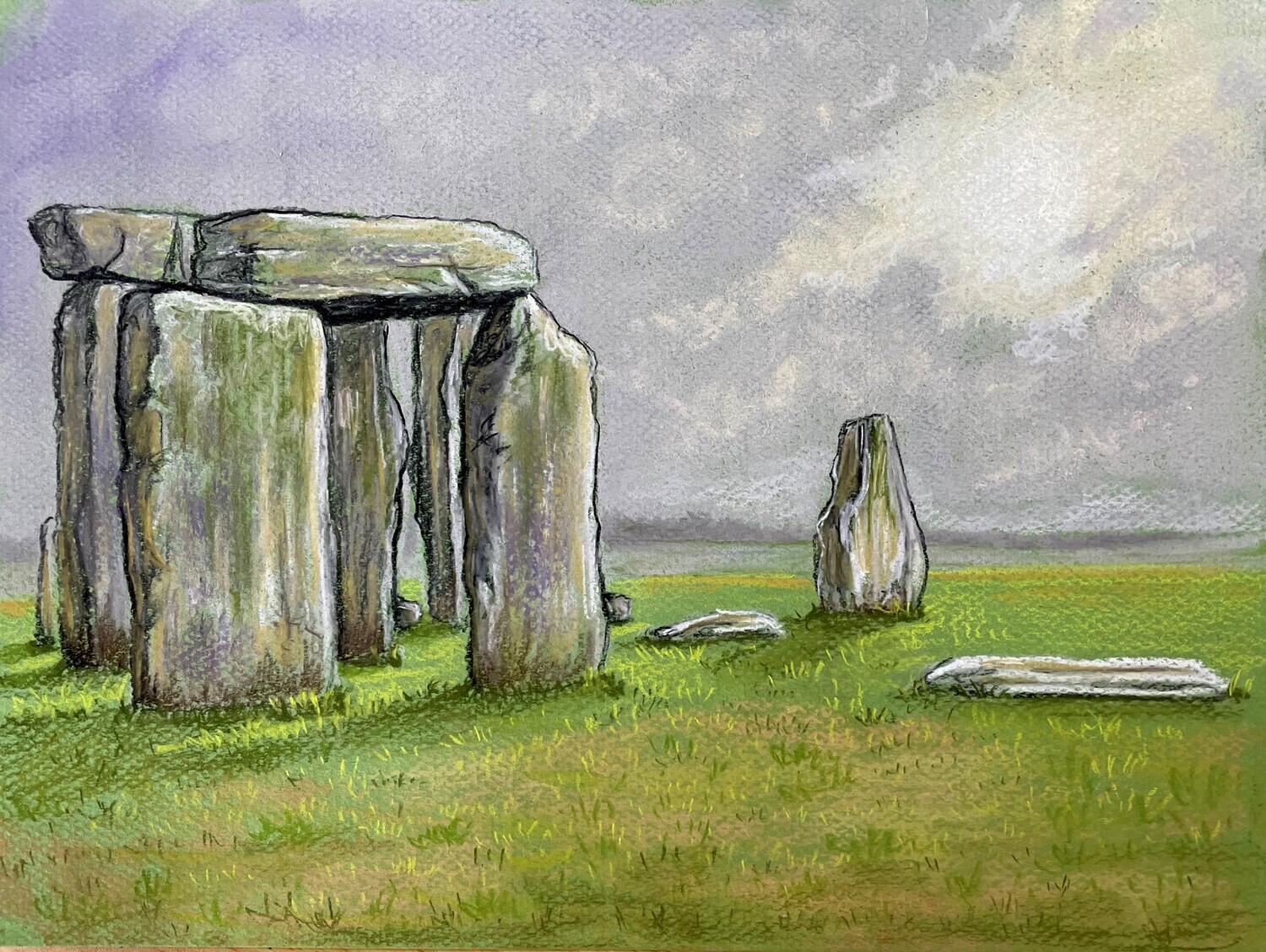 Stonehenge View in Pastels