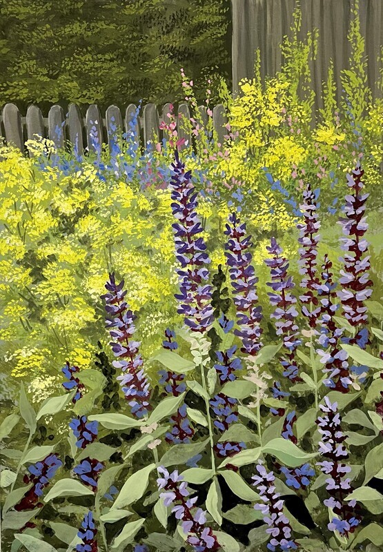 Garden Flowers in Gouache