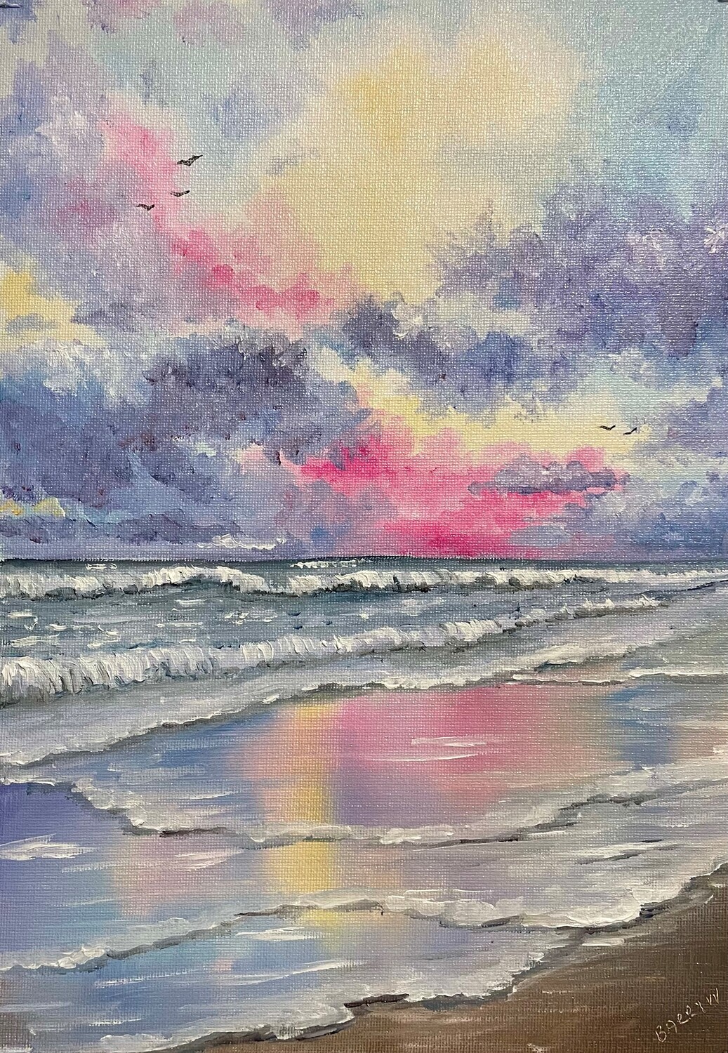 Sunset Seascape in Oils
