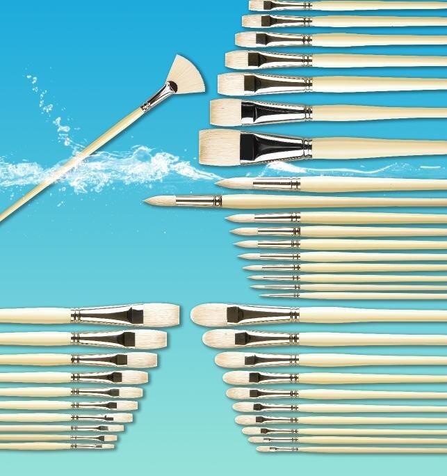 Proarte Series B Hog Round Brushes