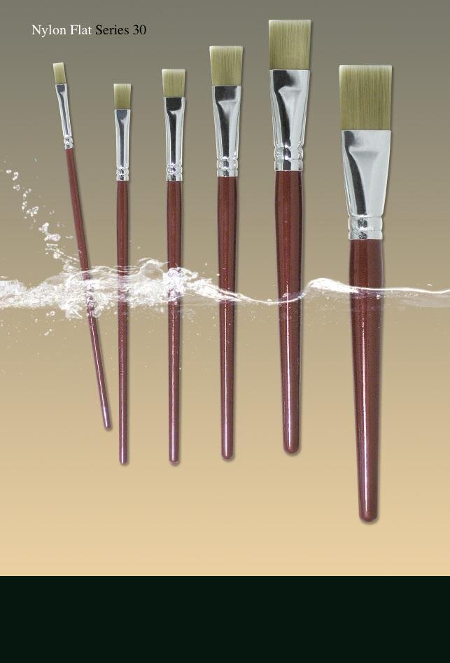 Proarte Series 30 Tynex Special Nylon Flat Brushes
