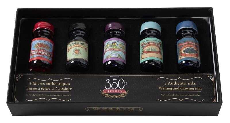 350TH ANNIVERSARY HERBIN INKS 5 x 10ml ASSORTED SET
