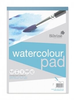 SILVINE WATERCOLOUR PAD 300gsm 229 x 305mm