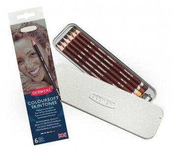 DERWENT COLOURSOFT SKINTONES 6 TIN