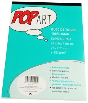 PEBEO COTTON CANVAS PAD A4 POP ART 20 SHEETS
