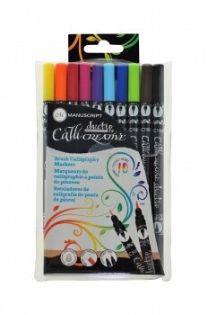 MANUSCRIPT PERMANENT BRUSH DUOTIP PEN SET