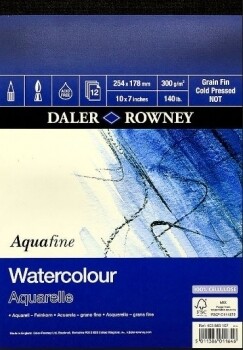 Daler Rowney  AQUAFINE GUMMED PAD - 10&quot;X7&quot;
