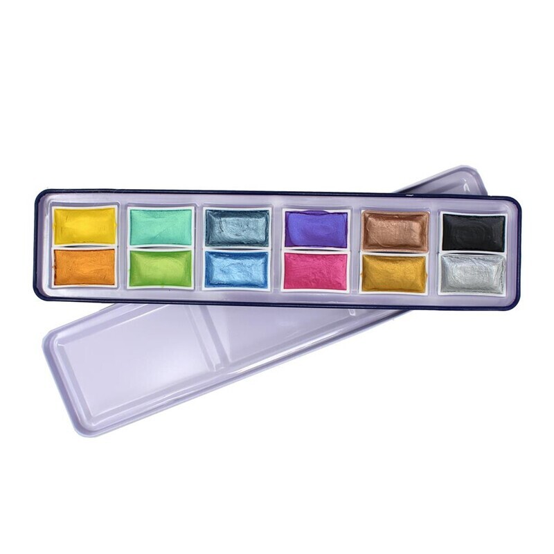 Artway Shimmer Watercolour 12 Pan Set