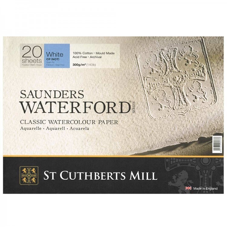 Saunders Waterford Watercolour pad Block 12”x9&quot;