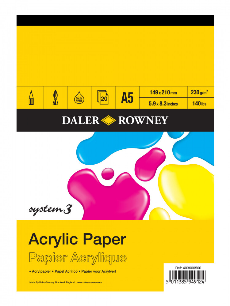Daler Rowney System 3 Acrylic Pad A4