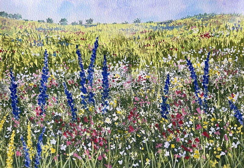 Wild Flower Meadow in Watercolour