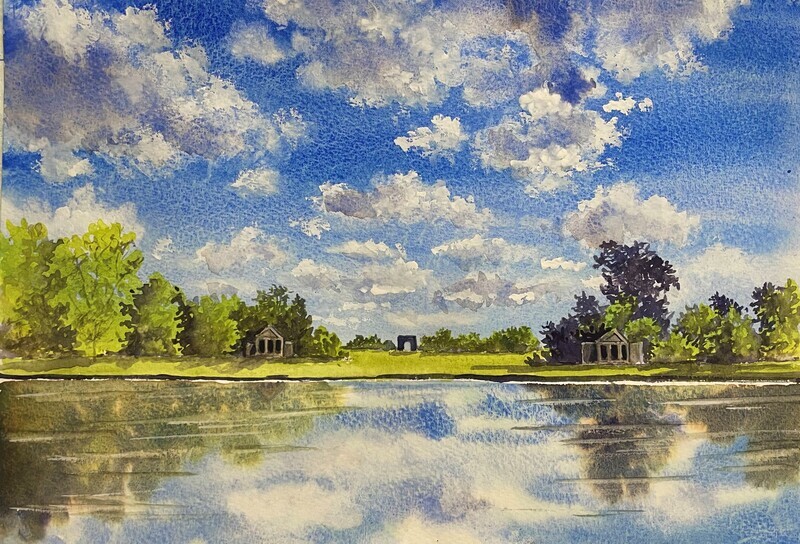 Lake &amp; Reflection with a Beautiful Sky