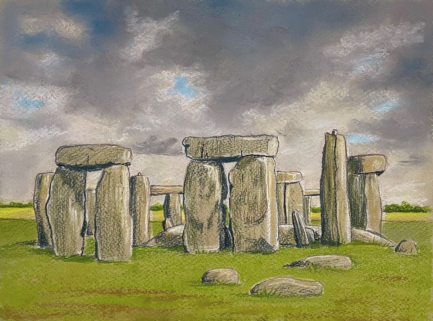 Stonehenge Views in Pastels
