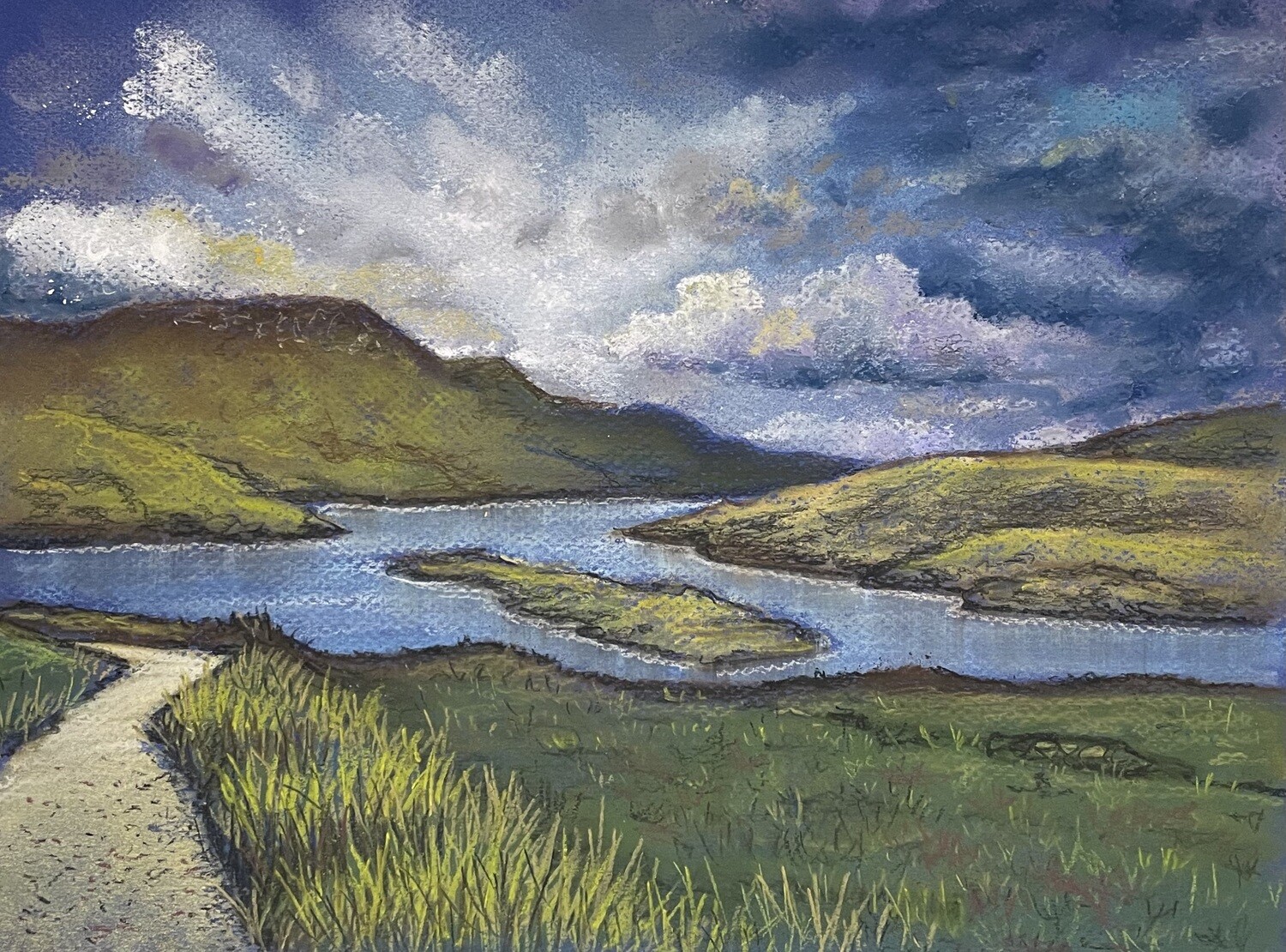 Celtic Landscape in Pastels