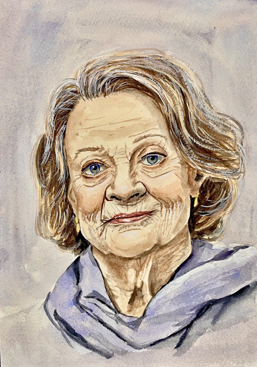 Portrait in Watercolour: Dame Maggie Smith
