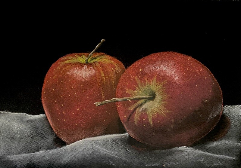 Still Life of Apples in Pastels