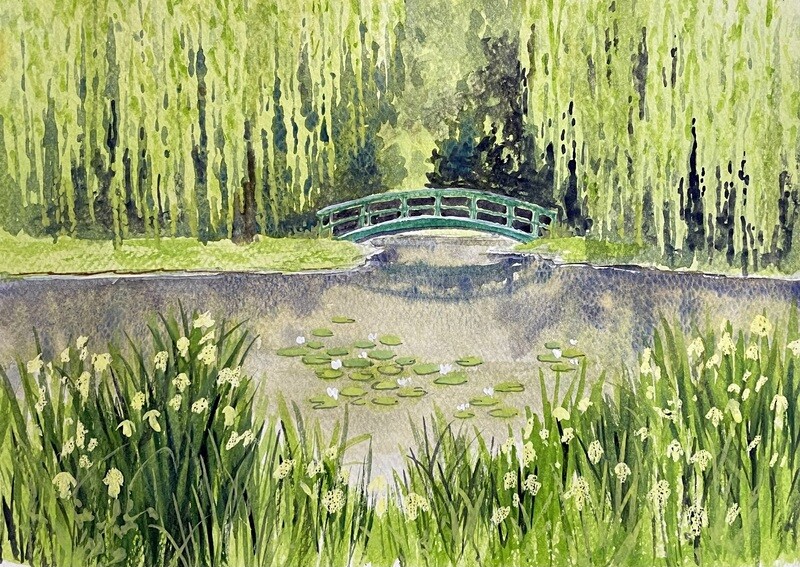 Monet&#39;s Garden in Watercolour
